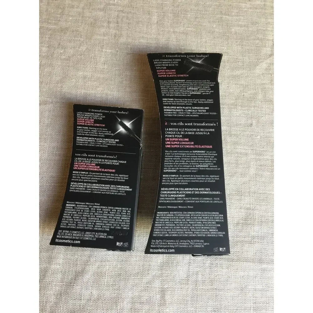 IT Cosmetics Superhero Volumizing Lengthening Mascara New Full & Travel Size